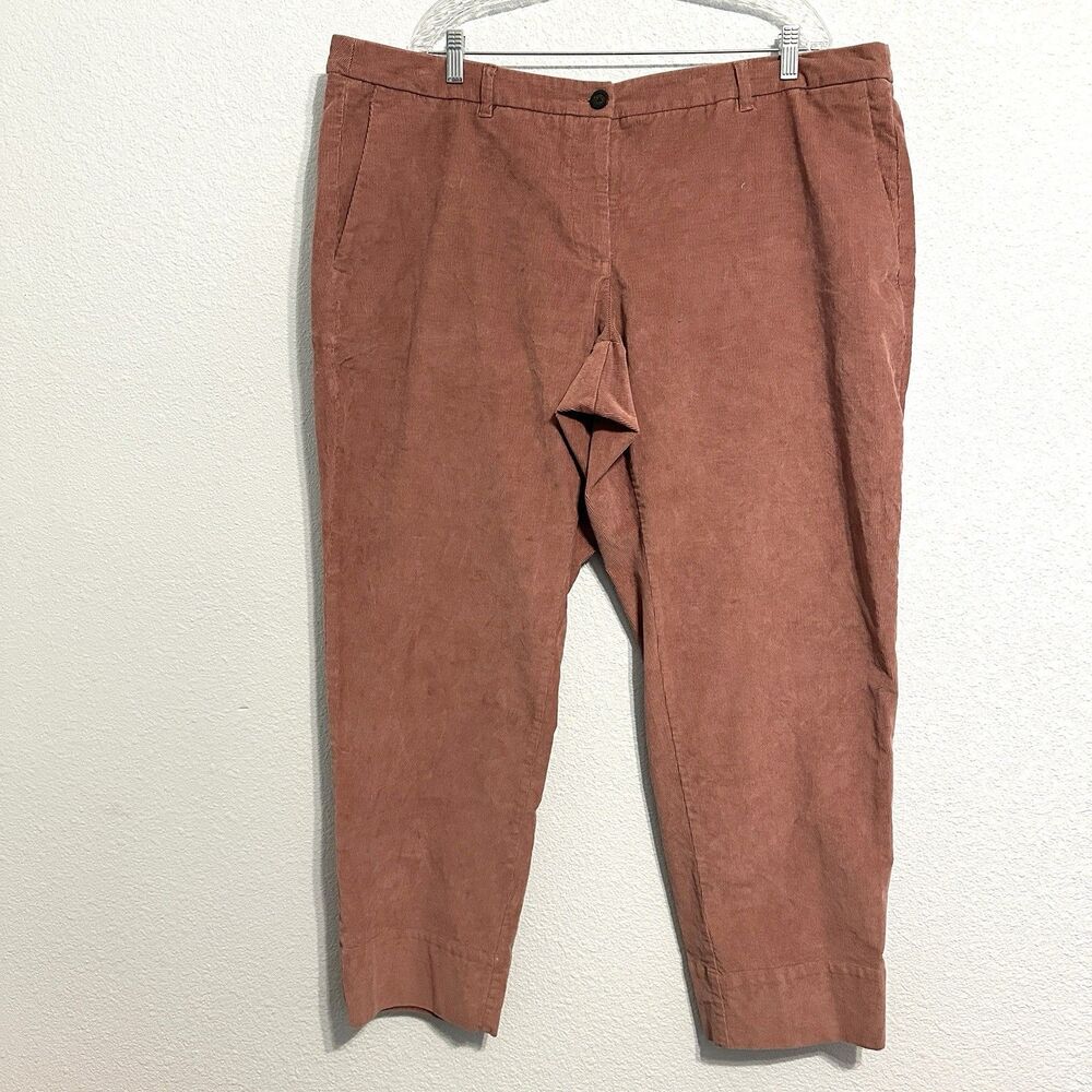 WILDFANG Pants The Essential Corduroy Trouser Womens Size 20W Copper Brown